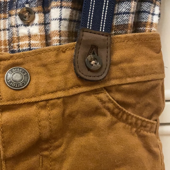 Super cute flannel pants and suspenders set - Picture 4 of 4